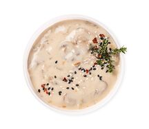 Сливочный суп с шампиньонами и сыром