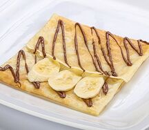 Блин с бананом и нутеллой
