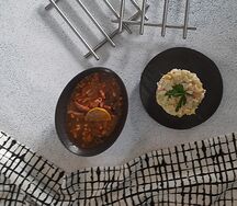 Солянка классическая, салат Крабовый
