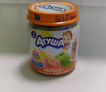 Пюре фруктовое Агуша яблоко-груша-персик