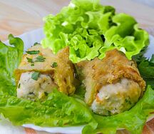 Кабачки фаршированные с курицей