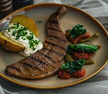 Язык говяжий на гриле