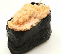 Острые суши с крабом