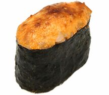Запеченные суши угорь