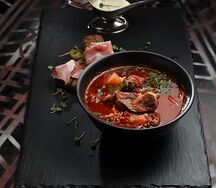 Борщ с куриным филе