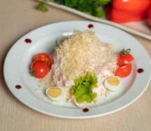 Феттуччине с курицей и грибами