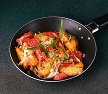 Жаркое с охотничьими колбасками