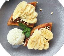 Десерт Банан и карамель
