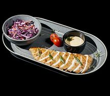 Стейк из куриного филе с салатом коул слоу