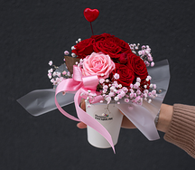Букет цветов из роз Любовь в стаканчике