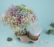 Подарочный набор букет Облако гипсофил и десерт