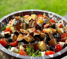 Салат с хрустящими баклажанами (хит)