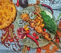 Шашлык из филе бедра курицы