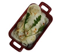 С цыпленком в сливочно-грибном соусе