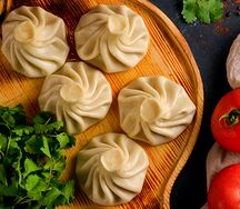 Хинкали с грибами и картошкой