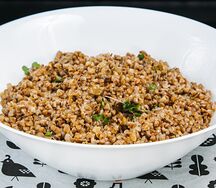 Гречка с белыми грибами и трюфелем