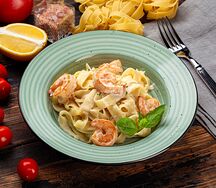 Феттуччине Альфредо с креветками