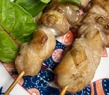Шашлычки куриные с картофелем фри