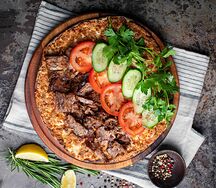 Донер в лахмаджуне с говядиной