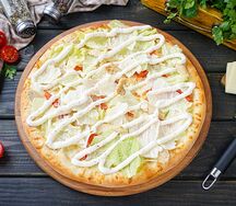 Пицца Цезарь с курицей