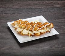 Вафля с бананом и сгущёнкой