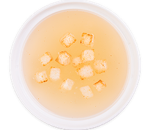 Бульон куриный с гренками