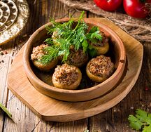 Шампиньоны с мясом