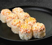 Запеченный ролл с креветкой