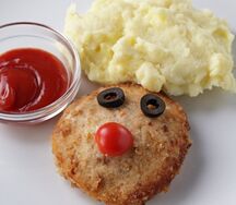Котлета куриная с пюре