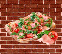 Римская пицца Бекон и руккола