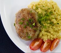 Домашняя котлета и пшенная каша