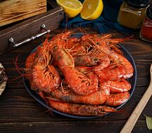 Лангустины терияки жареные