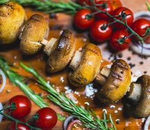 Шампиньоны на мангале