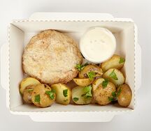 Куриная котлета с картофелем