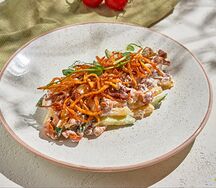 Салат с говядиной и картофелем пай
