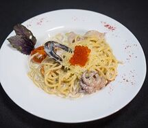 Феттуччине с морепродуктами