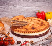 Постный пирог с грибами