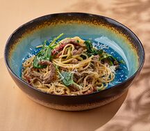 Спагетти с цукини и говядиной