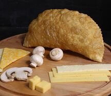 Чебурек с сыром и грибами