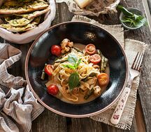 Феттуччине с креветками