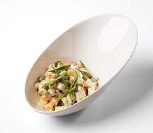 Оливье с копченой курицей