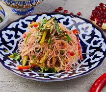Фунчоза с мясом и овощами