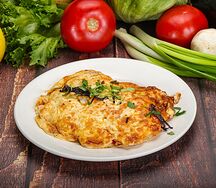 Куриная отбивная с сыром и помидорами без гарнира