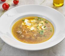 Суп с фрикадельками и сыром