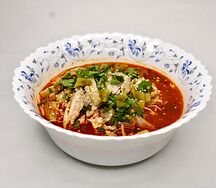 Рамен с томатным терияки-соусом и курицей