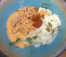 Фрикасе куриное с пюре