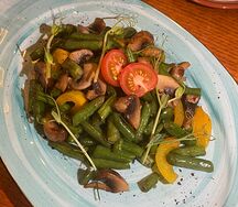 Стручковая фасоль с Грибами