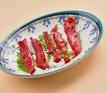 Печеные перцы Рамиро со сливочно-сырным кремом