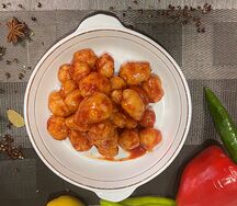 Судак в кляре и кисло-сладком соусе