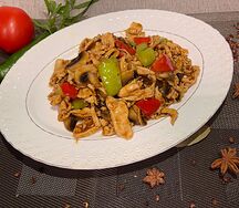 Курица с шампиньонами